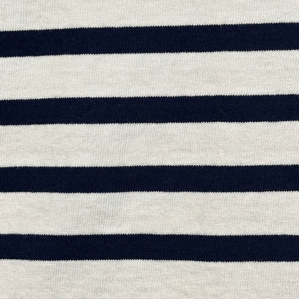 J.Crew Womens L Navy White Striped Boatneck 3/4 Sleeve Knit Top Coastal French - Picture 5 of 9